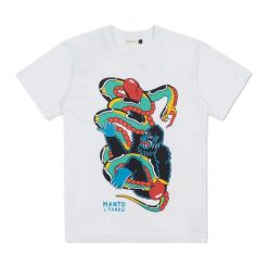 Koszulka MANTO X Panku Struggle. Białe koszulki sportowe damskie Manto, xs, bez wzorów, bez kołnierzyka, bez ramiączek. Za 129.99 zł.