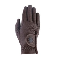 Dziecięce rękawice do jazdy konnej RSL Riders Touch Georgia. Brązowe rękawiczki dziecięce RSL, bez wzorów. Za 227.50 zł.