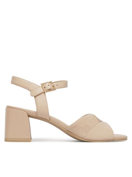 Caprice Sandały 9-28301-46 Beżowy. Brązowe sandały damskie Caprice, bez wzorów, ze skóry, bez obcasa, na słupku, bez zapięcia. Za 228.99 zł.