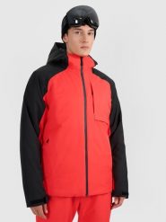 4F Kurtka narciarska membrana 5000 męska - czerwona 3XL. Czerwone kurtki snowboardowe męskie 4f, m, bez wzorów, bez kaptura, narciarskie. Za 599.99 zł.