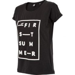 T-shirt damski TSD292 - czarny. Czarne t-shirty damskie 4f, z nadrukiem, z bawełny. Za 44.99 zł.