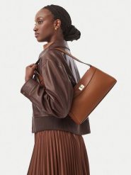 Calvin Klein Torebka Mix Media Shoulder Bag LV04F3886G Brązowy. Brązowe torebki do ręki damskie Calvin Klein, bez wzorów, ze skóry, bez dodatków. Za 529.99 zł.