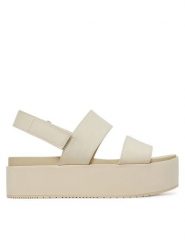 Calvin Klein Jeans Sandały Flatform Sandal Sling In YW0YW01788 Écru. Sandały damskie Calvin Klein Jeans, bez wzorów, z jeansu, bez obcasa, na koturnie, bez zapięcia. Za 239.99 zł.
