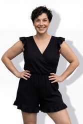 Damskie Sukienka kąpielowa miękkie miseczki szorty rękaw motylek. Czarne szorty damskie Ulla Popken, plus size, bez wzorów, z elastanu. Za 279.99 zł.
