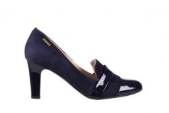 Czółenka Bayla-097 LZ6980-816 Granat, Skóra naturalna - 36. Niebieskie czółenka damskie Bayla, bez wzorów, ze skóry, eleganckie, bez obcasa, na słupku, bez zapięcia. W wyprzedaży za 89.10 zł.