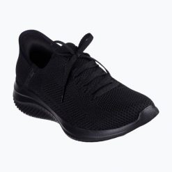 Buty damskie SKECHERS Ultra Flex 3.0 Elevated Motion. Czarne obuwie sportowe damskie Skechers, bez wzorów, trekkingowe, Skechers Sport. Za 349.99 zł.