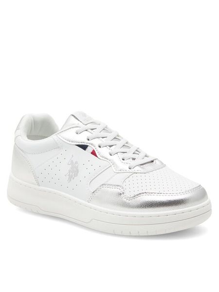 U.S. Polo Assn. Sneakersy DENNY004A Biały. Białe buty sportowe dziewczęce U.S. Polo Assn., bez wzorów, ze skóry, bez zapięcia. Za 183.99 zł.