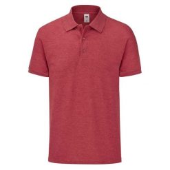 Koszulka Polo Męska Dopasowana. Czerwone koszulki polo męskie Fruit of the Loom, m, bez wzorów, bez ramiączek. Za 66.99 zł.