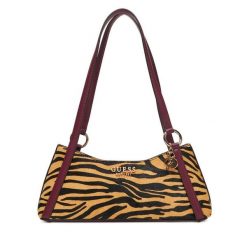 Torebka Guess. Brązowe torebki do ręki damskie Guess, z aplikacjami, klasyczne, bez dodatków. Za 539.99 zł.