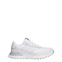 Buty S2G 25 Leather Spikeless Golf. Białe obuwie sportowe damskie Adidas, bez wzorów, na golfa. Za 599.00 zł.