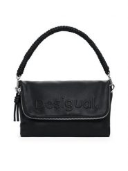 Desigual Torebka 25SAXPBK Czarny. Czarne torebki do ręki damskie Desigual, bez wzorów, ze skóry, bez dodatków. Za 309.99 zł.