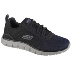 Buty męskie Skechers Track Ripkent. Czarne buty sportowe męskie Skechers, z gumy, bez zapięcia. Za 249.99 zł.