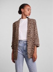 Pieces Marynarka 17126850 Brązowy Regular Fit. Brązowe żakiety damskie Pieces, xs, bez wzorów, z syntetyku. Za 139.99 zł.