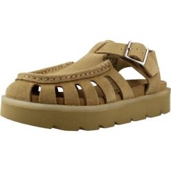 Sandały CLARKS MEADOW BUCKLE Jasnobrązowy. Brązowe sandały damskie Clarks, bez wzorów, ze skóry, bez obcasa, bez zapięcia. Za 300.99 zł.