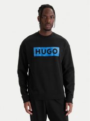 HUGO Bluza Nixalien 50560053 Czarny Regular Fit. Czarne bluzy męskie Hugo, l, bez wzorów, z bawełny, bez kaptura. Za 379.99 zł.