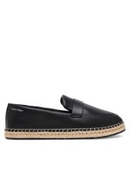 Calvin Klein Espadryle Espadrille W/Ck Hw - Lth HW0HW02390 Czarny. Czarne espadryle damskie Calvin Klein, bez wzorów, ze skóry, bez obcasa, bez zapięcia. Za 269.99 zł.