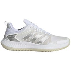 Obuwie tenisowe Kobieta Adidas Defiant Speed biały. Białe obuwie sportowe damskie Adidas, bez wzorów, z materiału, na fitness i siłownię. Za 517.95 zł.