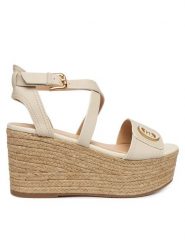 Liu Jo Espadryle Bali 01 SA6083 P0102 Kremowy. Białe espadryle damskie Liu Jo, bez wzorów, ze skóry, bez obcasa, bez zapięcia. Za 559.99 zł.