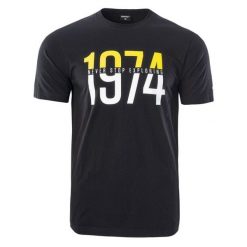 Koszulka męska Hi-Tec Rolic - czarna, Rozmiar XL. Czarne t-shirty męskie Hi-tec, m, bez wzorów, z bawełny, eleganckie, bez kołnierzyka. Za 34.99 zł.