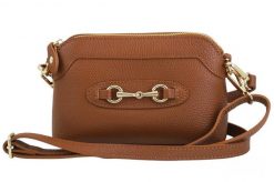 Listonoszka skórzana BARBERINI'S 967-12 j. brązowy. Brązowe torebki shopper damskie Barberinis, z aplikacjami, ze skóry, eleganckie, małe, bez dodatków. Za 189.99 zł.