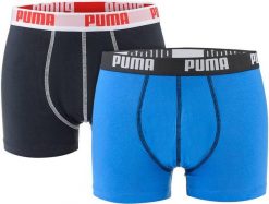 Bokserki majtki męskie bawełniane 2 pary PUMA BOXER TRUNKS. Niebieskie bokserki męskie Puma, m, bez wzorów, z bawełny. Za 47.00 zł.