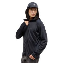 Kurtka z kapturem Haglöfs L.I.M Mid Multi II. Czarne kurtki męskie Haglöfs, l, bez wzorów, trekkingowe. W wyprzedaży za 474.60 zł.