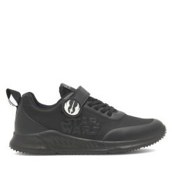 Sneakersy Star Wars. Czarne trampki i tenisówki chłopięce Star Wars, bez wzorów, retro, bez zapięcia. Za 99.99 zł.