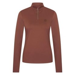 Damska koszulka do jazdy konnej Imperial Riding Top Amy. Brązowe t-shirty damskie IMPERIAL RIDING, uniwersalny, bez wzorów, z materiału, eleganckie, bez kołnierzyka. Za 227.50 zł.
