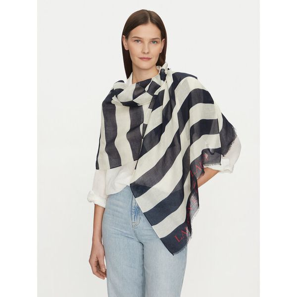 Szal LAUREN RALPH LAUREN. Niebieskie szaliki i chusty damskie Lauren Ralph Lauren, bez wzorów. Za 279.99 zł.