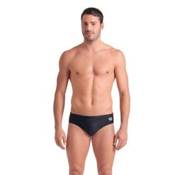 Kąpielówki Arena Graphic Swim Briefs. Czarne kąpielówki męskie Arena, m, bez wzorów, do pływania. Za 119.99 zł.