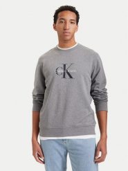 Calvin Klein Jeans Bluza LV04RG278G Szary ciemny Regular Fit. Szare bluzy męskie Calvin Klein Jeans, l, bez wzorów, z bawełny, bez kaptura. Za 369.99 zł.