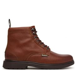 Trzewiki Barbour. Brązowe botki męskie Barbour, bez wzorów, bez zapięcia. Za 879.99 zł.
