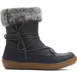 Granatowe Śniegowce Volcano. Buty zimowe dziewczęce marki Born2be. Za 39.99 zł.
