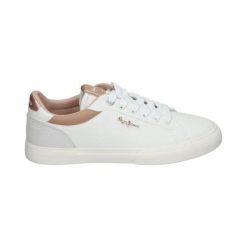 Buty sportowe damskie Pepe Jeans Kenton Court. Białe obuwie sportowe damskie Pepe Jeans, bez wzorów, z jeansu. Za 209.99 zł.