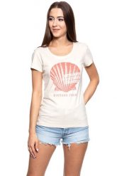 MUSTANG T SHIRT DAMSKI Alexia C Print 1009394 3248. Białe t-shirty damskie Mustang, s, bez wzorów, bez kołnierzyka. W wyprzedaży za 39.99 zł.