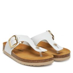 Japonki Dr. Brinkmann. Białe klapki damskie Dr. Brinkmann, bez wzorów, bez obcasa. Za 239.99 zł.