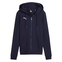 Bluza Rozpinana Damska Team Goal Casuals. Niebieskie bluzy damskie Puma, bez wzorów, bez kaptura. Za 256.99 zł.