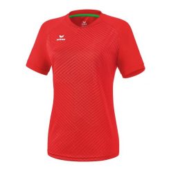 Damska koszulka Erima Madrid. Czerwone t-shirty damskie Erima, l, bez wzorów, sportowe, bez kołnierzyka. Za 156.50 zł.