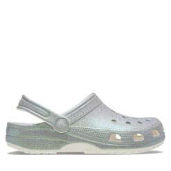 Klapki Crocs. Szare klapki damskie Crocs, bez wzorów, bez obcasa. Za 149.99 zł.