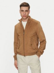 Geox Kurtka z imitacji skóry Blainey M5520P T3196 F5265 Beżowy Regular Fit. Brązowe kurtki męskie Geox, m, bez wzorów, ze skóry, bez kaptura. Za 489.99 zł.
