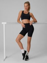 4F Legginsy kolarki treningowe damskie - czarne XS. Czarne legginsy damskie 4f, s, bez wzorów, z dzianiny. Za 99.99 zł.