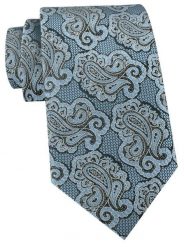 Krawat Męski - Angelo di Monti - Niebieski z Dużym Wzorem. Niebieskie krawaty i muchy Angelo di Monti, bez wzorów, z tkaniny, eleganckie. Za 45.00 zł.