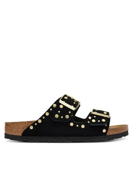 Birkenstock Klapki Arizona Rivet 1030348 Czarny. Czarne klapki damskie Birkenstock, bez wzorów, ze skóry, bez obcasa. Za 669.99 zł.