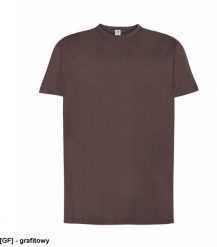T-shirt JHK TSRA 150 - męski z krótkim rękawem wzmocniony lycrą ściągacz, 100% bawełna, 155-160g - grafitowy 2XL. Szare t-shirty męskie JHK, m, bez wzorów, z bawełny, bez kołnierzyka. Za 23.35 zł.