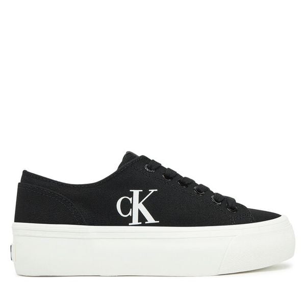 Tenisówki Calvin Klein Jeans. Czarne trampki i tenisówki damskie Calvin Klein Jeans, bez wzorów, z jeansu, bez zapięcia. Za 207.99 zł.