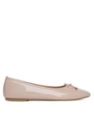 JENNY Baleriny XSFD24-0301-02 Beżowy. Brązowe baleriny damskie Jenny, bez wzorów, ze skóry, bez obcasa. Za 63.99 zł.