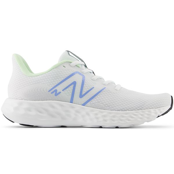 Buty damskie New Balance W411RR3 – białe. Białe obuwie sportowe damskie New Balance, bez wzorów, z syntetyku, do biegania. Za 229.99 zł.