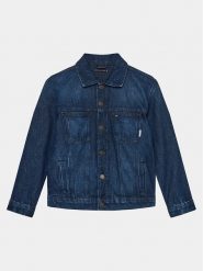 Tommy Hilfiger Kurtka jeansowa Oversized Trucker Bleach KB0KB08135 Niebieski Regular Fit. Niebieskie kurtki i płaszcze dla chłopców Tommy Hilfiger, bez wzorów, z bawełny, bez kaptura. Za 359.99 zł.