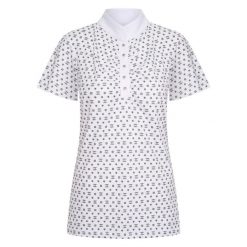 Damska koszulka do jazdy konnej Imperial Riding Roxy AOP. Białe koszulki sportowe damskie IMPERIAL RIDING, bez wzorów, sportowe, bez kołnierzyka. Za 216.00 zł.