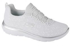 Buty do chodzenia damskie Skechers Summits Leopard Spot. Białe obuwie sportowe damskie Skechers, bez wzorów, z dzianiny, trekkingowe. Za 249.00 zł.